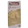 Chocolate blanco 0% azúcares añadidos 75 gr. Torras