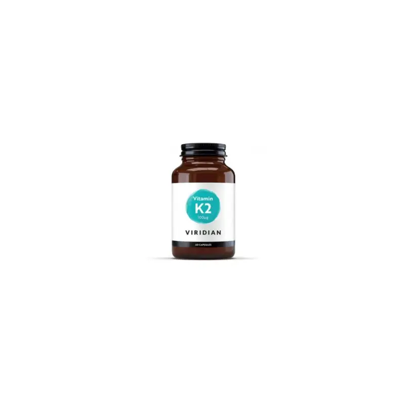 Vitamina K2 Menaquinona-7 100 mcg 60 cápsulas Viridian – Salud ósea y metabolismo del calcio