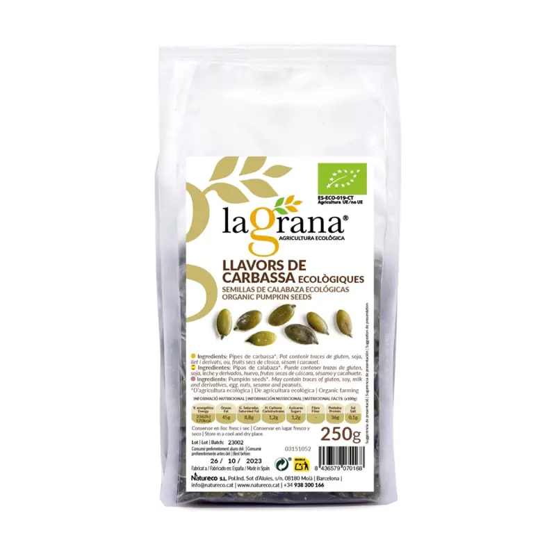 Semillas Calabaza Bio 250 gr. La grana