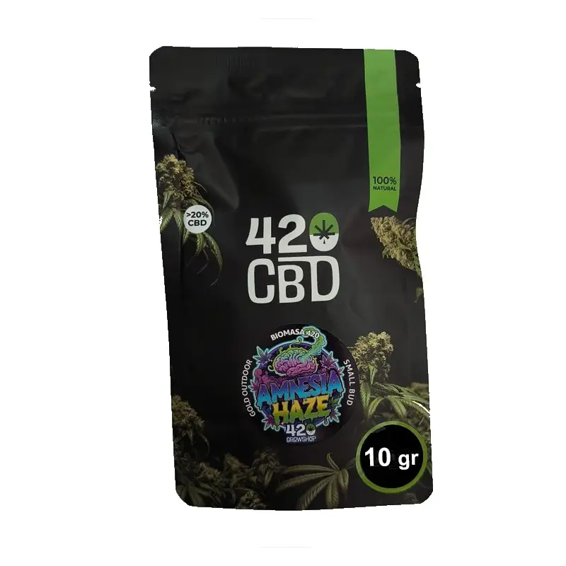 Flores de cáñamo, cannabis CBD - Amnesia haze 10 gr. 420CBD