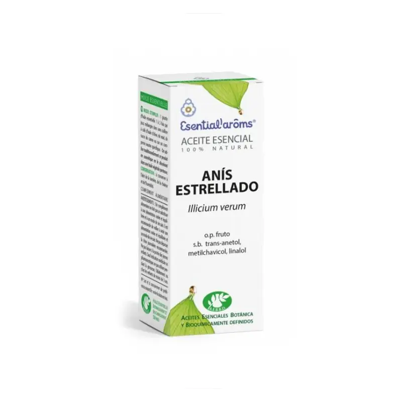 Aceite Esencial Anís Estrellado 10 ml Esential Aroms – Aceite esencial puro quimiotipado