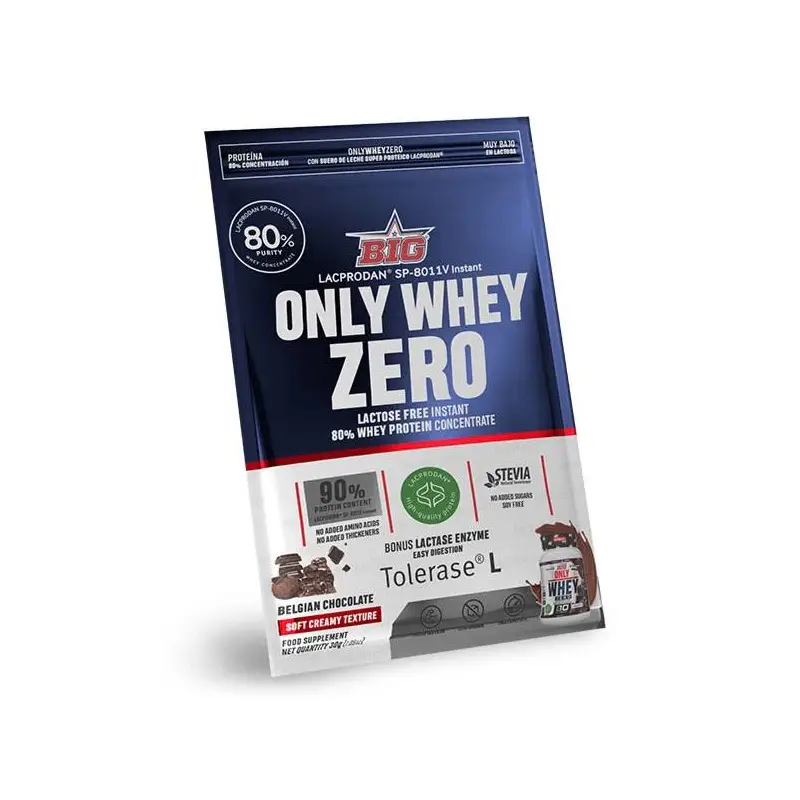 Only Whey Zero Chocolate Belga 30 gr BIG – Monodosis Proteína muscular