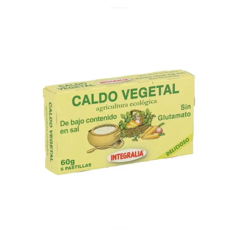 Caldo vegetal bajo en sal Bio 6x10 gr. Integralia