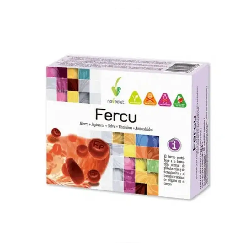 Fercu 60 cápsulas Novadiet – Hierro y energía con vitaminas y aminoácidos