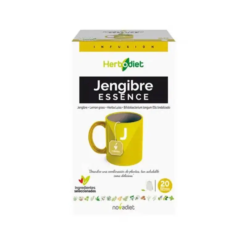 Herbodiet Jengibre Essence 20 filtros Novadiet – Bienestar digestivo
