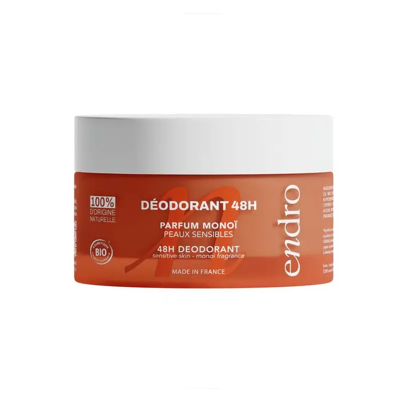 Desodorante 48 H Pieles Sensibles Monoï Bio 50 g Endro – Protección natural