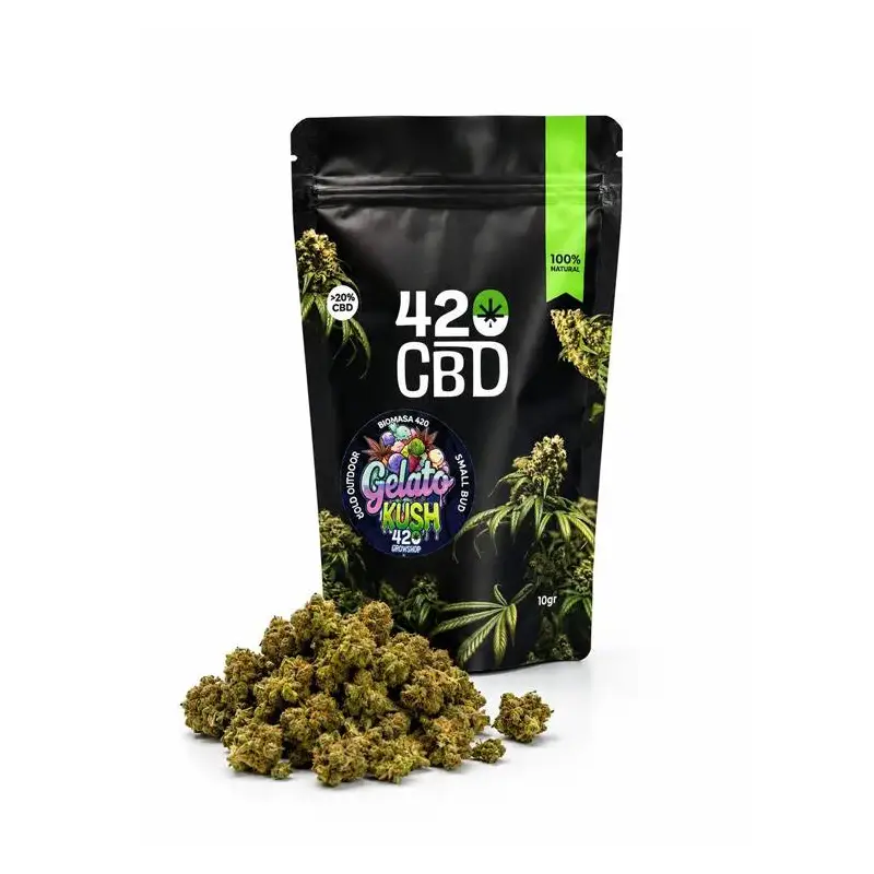 Flores de cáñamo, cannabis CBD - Gelato kush 10 gr. 420CBD