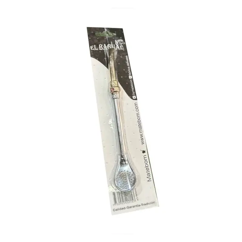 Bombilla de metal para mate 19 cm. El bagual