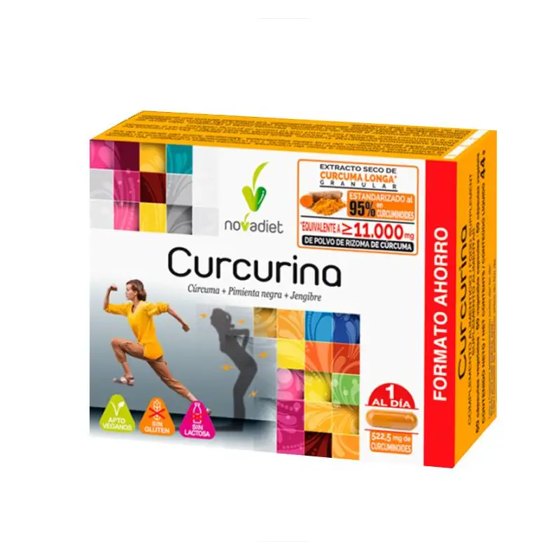 Curcurina Formato ahorro 60 cáps. Novadiet – Cúrcuma articulaciones sanas